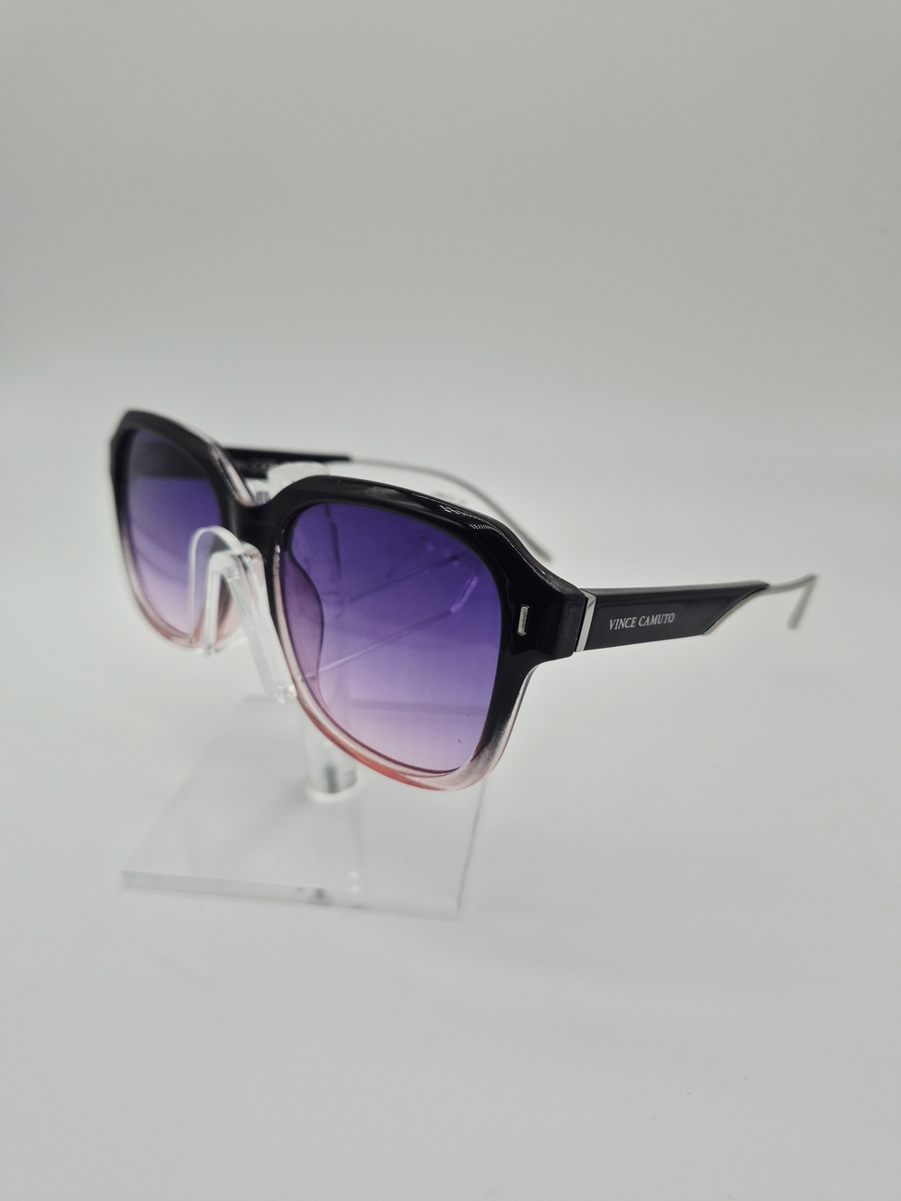 Vince Camuto Black to Pink Fade Cat-Eye Sunglasses with Purple Gradient Lenses